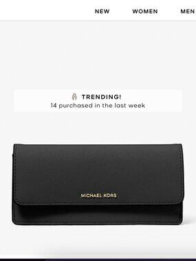 Michael Kors Jet Set Large Saffiano Leather Snap-Front Wallet